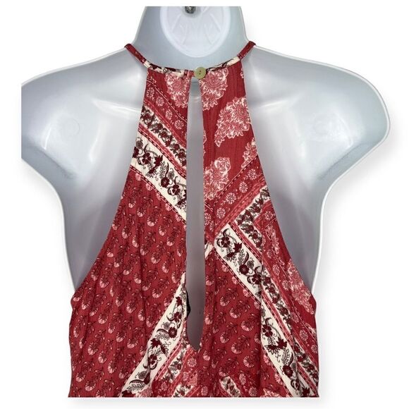 Show Me Your Mumu Womens S Red Wine Darcy Paisley Cloud Boho Tunic Dress - Picture 4 of 11